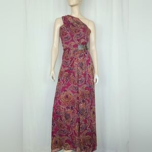 Lauren Ralph Lauren LATYOSA sleeveless gown 14 georgette maxi dress L
